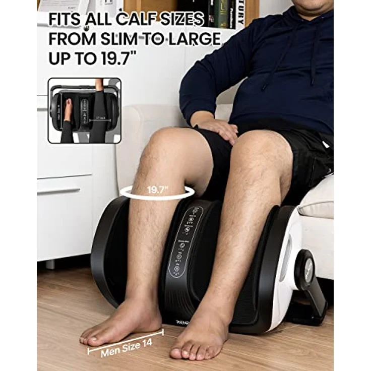RENPHO Shiatsu Fußmassagegerät mit Fernbedienung, 19,5 cm breite Massagekammer, 270° verstellbarer Griff, Heizfunktion und anpassbare Intensitäten, ideal als Vatertagsgeschenk – Bild 5