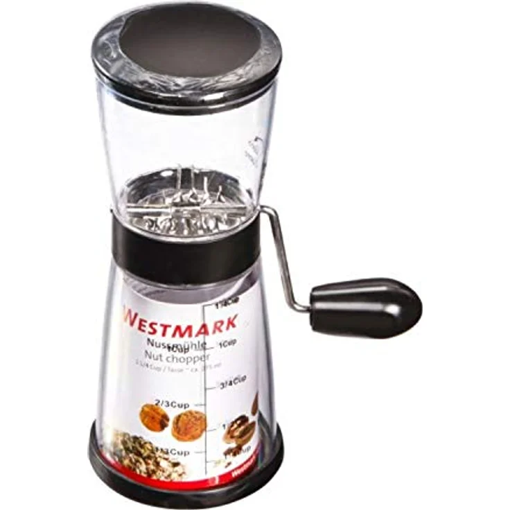 Westmark Nussmühle mit Messbehälter, Fassungsvermögen ca. 0,35 L-1, 25 Cup, Kunststoff-Edelstahl, 97702260 – Bild 2