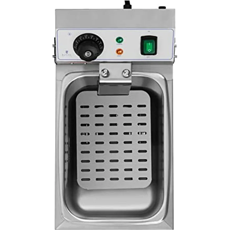 Royal Catering Fritteuse Elektro-Fritteuse RCEF 08EB (8 L, 3.200 W, Temperaturbereich: 50-200 °C, Kaltzone, mit Deckel) – Bild 3