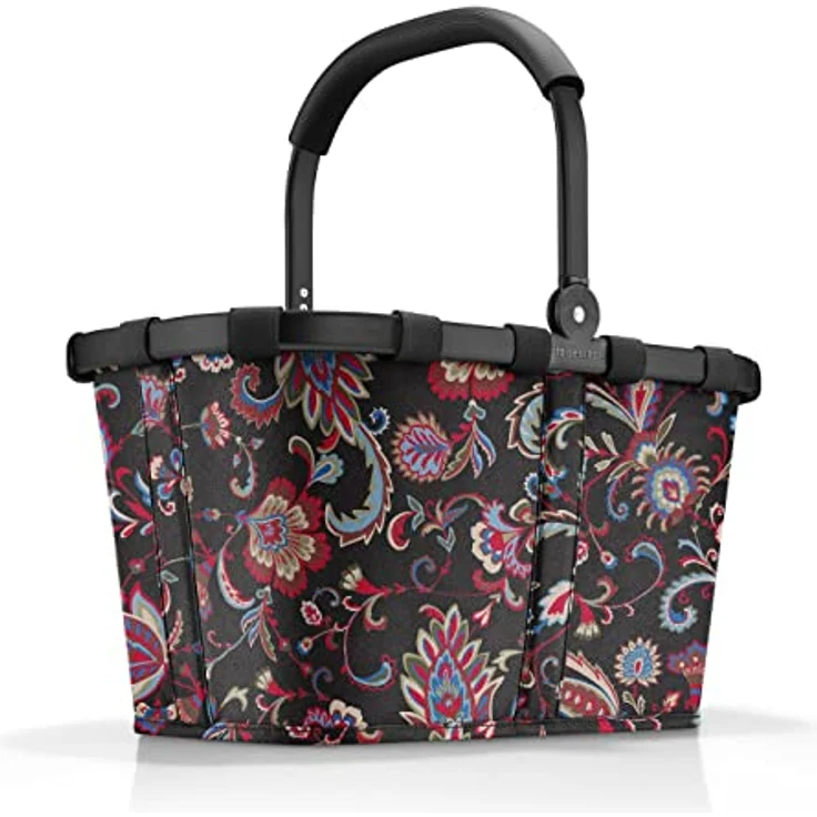 reisenthel carrybag frame paisley black – Stabiler Einkaufskorb mit viel Stauraum und praktischer Innentasche – Elegantes und wasserabweisendes Design – Bild 1