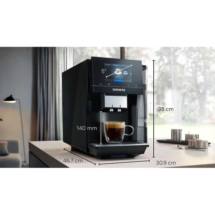 SIEMENS TP713D09 EQ700 classic Kaffeevollautomat Klavierlack Schwarz – Bild 3