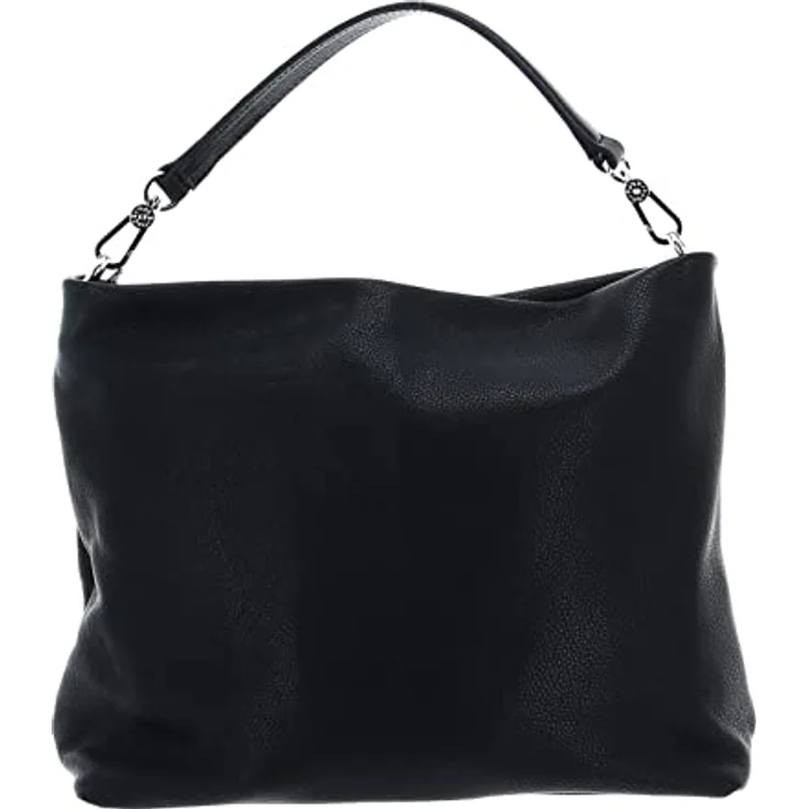 Abro Dalia Handtasche, elegante Lederhandtasche mit geräumigem Hauptfach, 32 cm, Schwarz – Bild 3