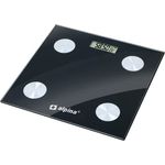 Alpina Smart Waage - mit Körperanalyse: inklusive Körperfett und Muskelmasse - Bluetooth - mit App - Schwarz, Einheitsgröße