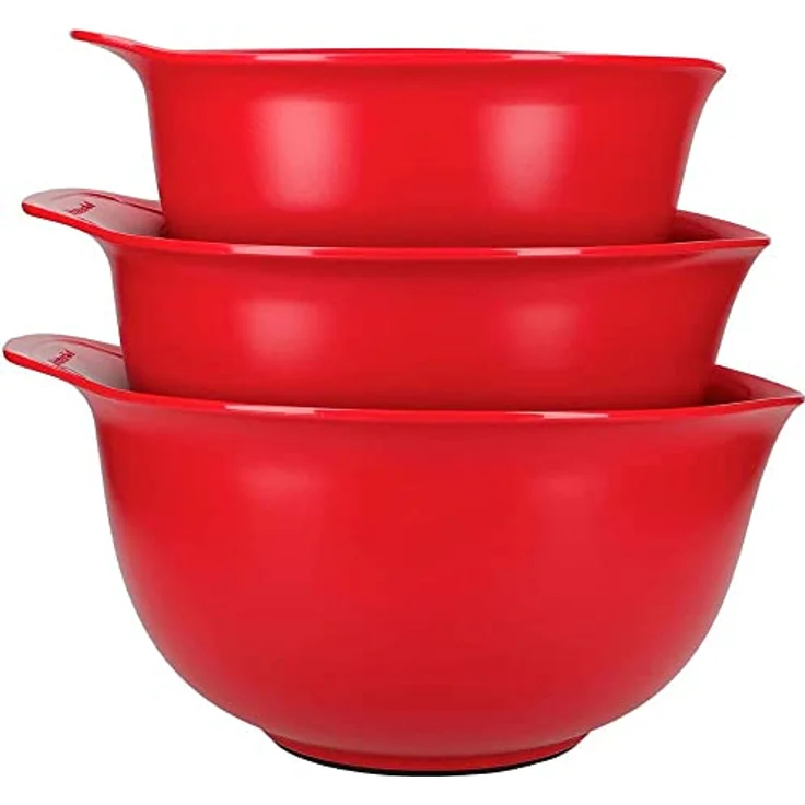 KitchenAid Mixer und Rührschüsseln, 3er-Set, hochdichtes Polyethylen, empire-rot – Bild 10