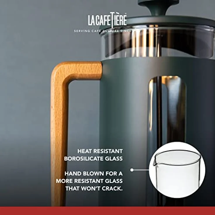 La Cafetière Pisa Cafetière, Edelstahl, 8 Tassen, grün, in Geschenkbox – Bild 5