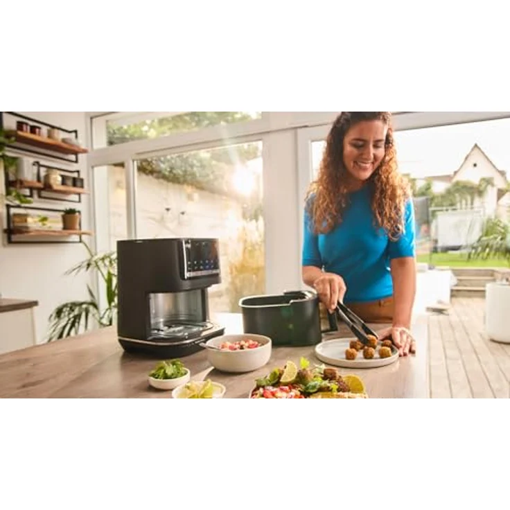 Braun MultiFry 5, 2-in-1 Heißluftfritteuse mit Backfunktion, 15 Kochprogramme, 6 L, PFAS-freie Keramikbeschichtung, Schwarz (HF5054IBK) – Bild 4