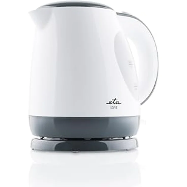 ETA Wasserkocher I Sofie I 2200 W I 1 Liter I 360° Sockel I Verdecktes Heizelement I STRIX-Kontaktsystem I Filtersieb I Automatische Abschaltung I Weiß – Bild 2