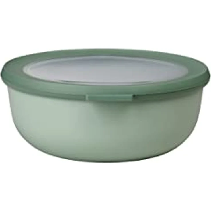 Mepal Multischüssel Cirqula rund – Nordic sage – 1250 ml Inhalt – mit abnehmbarem Deckel – bruchfestes Material - auslaufsicher – tiefkühlgeeignet - spülmaschinengeeignet – Bild 1