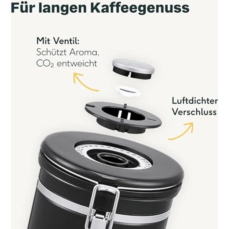 SILBERTHAL Kaffeedose 500g luftdicht, Edelstahl, (1-tlg) – Bild 3