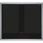 Siemens EX645HXC1E iQ700, Smartes Induktionskochfeld, 60 cm, Schwarz, Mit Rahmen aufliegend, varioInduktion, TouchSlider, Bratensensor Pro - Braten ohne Anbrenngefahr