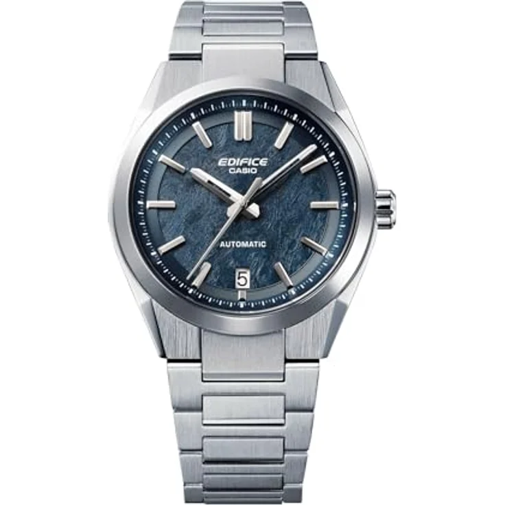Casio EFK-100D-2AER Edifice Herrenuhr Automatik Stahl/Blau, mechanisches Uhrwerk, 40 Stunden Gangreserve, kratzfestes Saphirkristallglas, wasserdicht bis 10 bar – Bild 3
