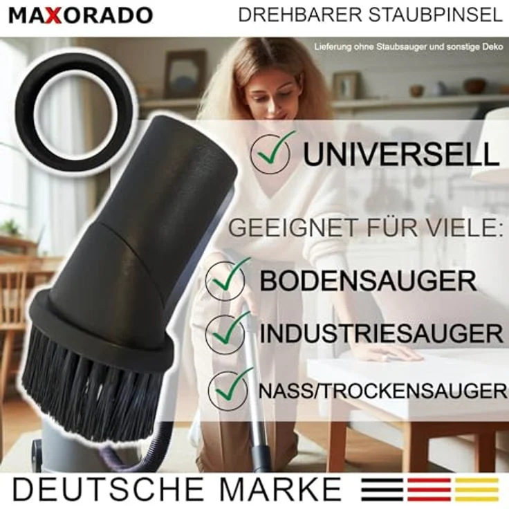 Maxorado Ersatzteile kompatibel mit Hyla Bürste Staubsauger EST Defender GST NST TOP Zubehör Aufsatz Düse (3in1 Set Fugendüse/Möbelpinsel) – Bild 4