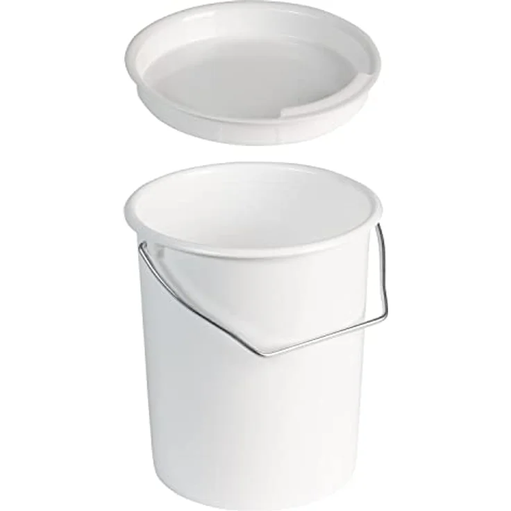 Westmark 2 Milch-/Vorrats-/Futtereimer mit Henkel und Deckel, Füllvermögen: 2 L und 3 L, Kunststoff, Maxi, Weiß, 237922E7 – Bild 4