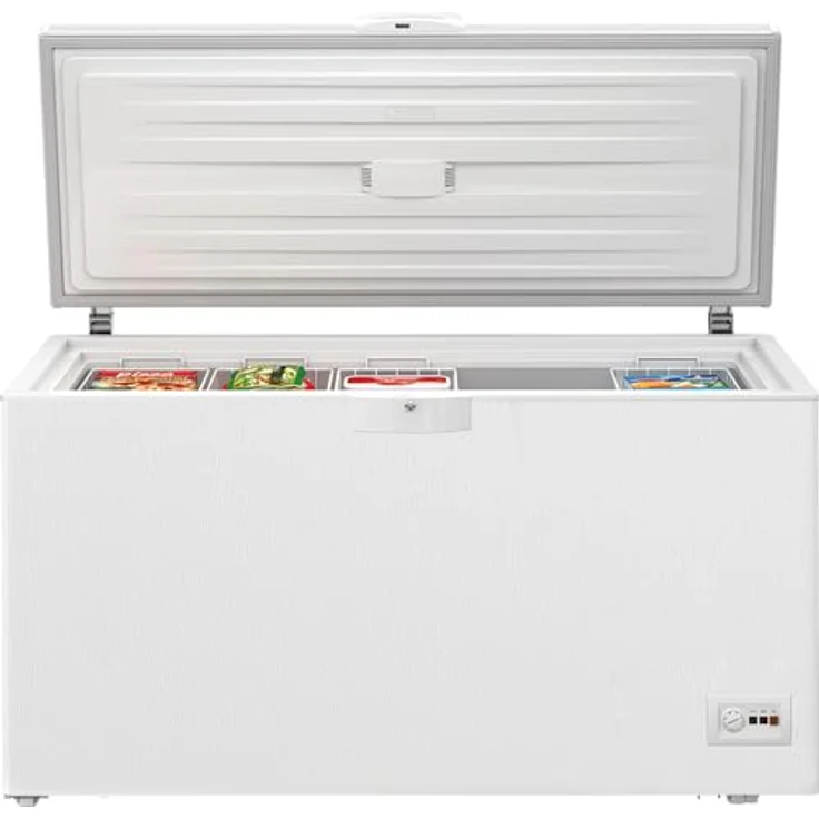 Beko HSM37540 Gefriertruhe groß, MinFrost, Temperaturalarm, 4 Gefriergutkörbe, abschließbar, 360 l Nutzvolumen, 36 db(A), Weiß: Tests, Infos & Preisvergleich