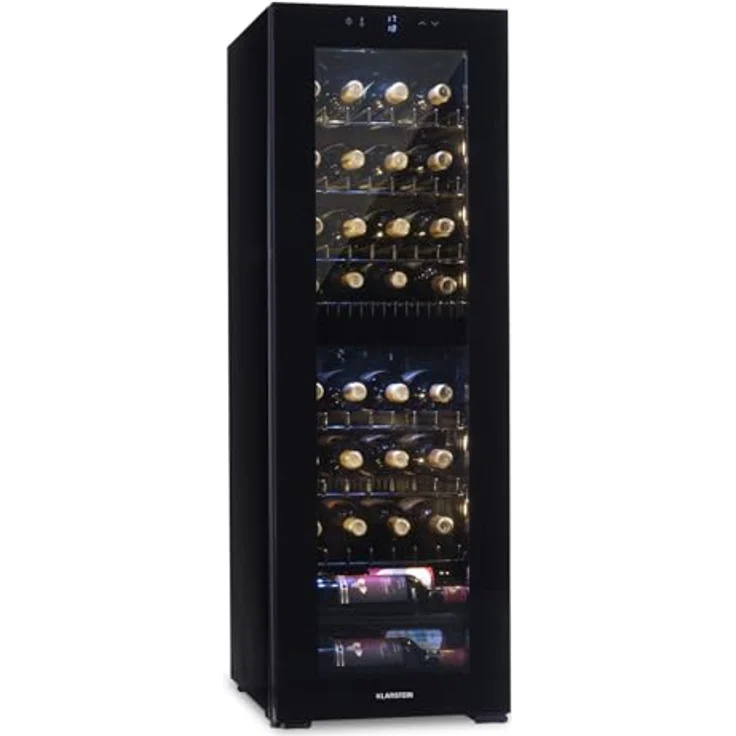 Klarstein Weinkühlschrank Freistehend, 2 Zone mit Glastür, Indoor/Outdoor Beersafe, 5-18°C, 39 Flaschen – Bild 1