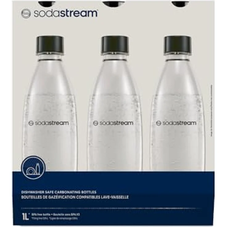 sodastream 3 Flaschen für Wassersprudler Wasser, 1 Liter, Typ Fuse, kompatibel mit Modellen Trinkwassersprudler Source, Play, Power, Spirit – Bild 2