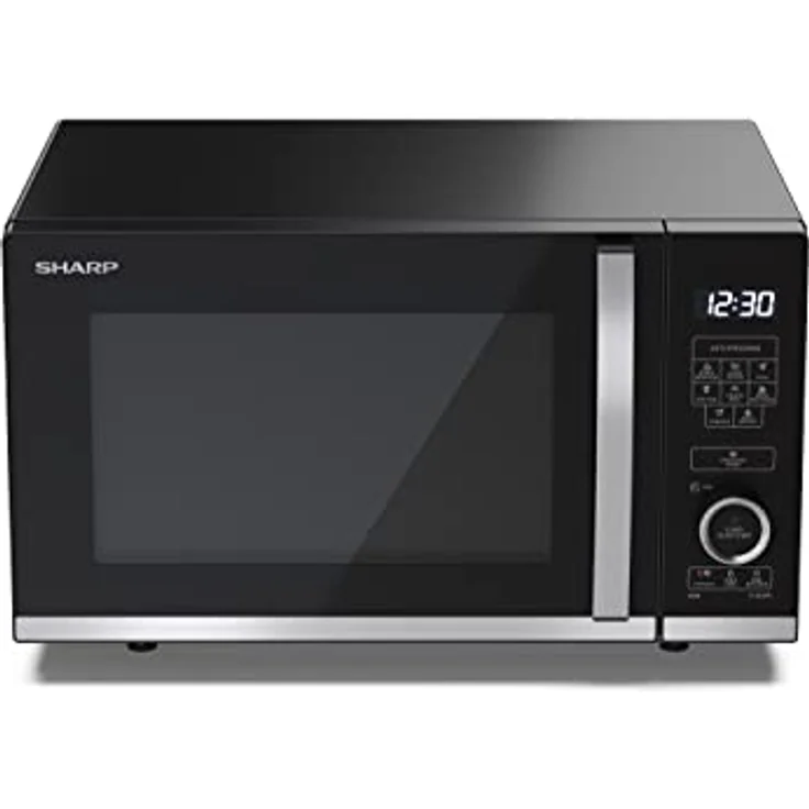 SHARP QS204AEB Mikrowelle (Mikrowelle: 800W, 10 Leistungsstufen, Auftaufunktion, Abmessungen: 457x272x379cm), schwarz – Bild 2