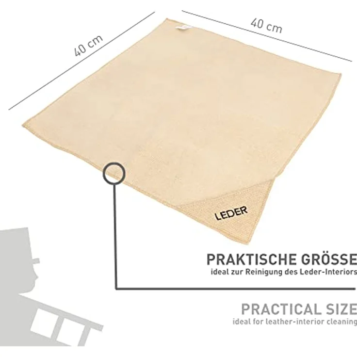 NIGRIN 71115 Microfasertuch Leder 40 x 40 cm – Bild 5