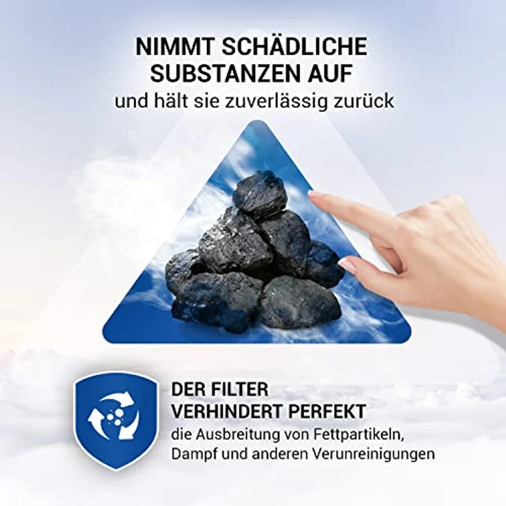 VIOKS 2x Kohlefilter Dunstabzugshaube 142mmØ Ersatz für Type58 Filter Whirlpool 484000008782 AKB000/1 - Filter Dunstabzugshaube Aktivkohlefilter – Bild 5