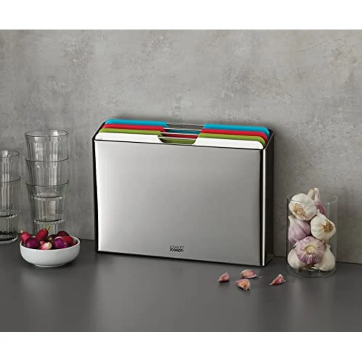 Joseph Joseph Folio Schneidebrett-Set, Stahl, 4-teilig, mehrfarbig, 60213, Edelstahl – Bild 3