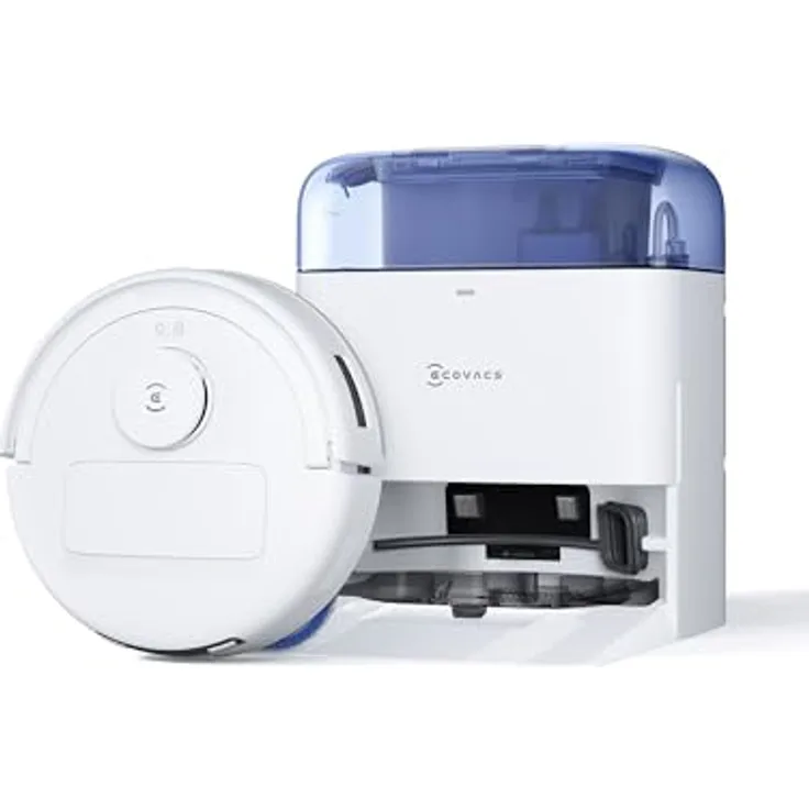 ECOVACS DEEBOT MINI Saugroboter mit Wischfunktion, 9.000 Pa Saugkraft, ZeroTangle 2.0, TrueMapping 2.0, 45 ℃ Heißlufttrocknung, intelligente Tiefenreinigung, Selbstreinigung, Blau