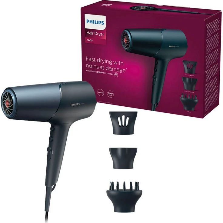Philips Haartrockner Series 5000 BHD512/20, 2300 W, ThermoShield Technologie, Ionensystem, Volumendiffusor