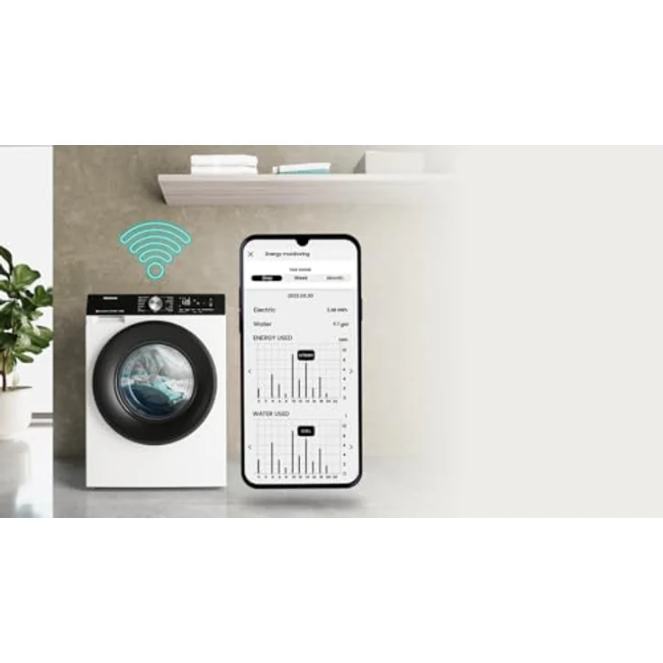 Hisense WD3S9043BW3, 2-in-1 Waschtrockner mit 9 kg Kapazität, 1400 U/min, Energieeffizienzklasse A, Smart Assist und Steam Wash Programm, Weiß – Bild 7