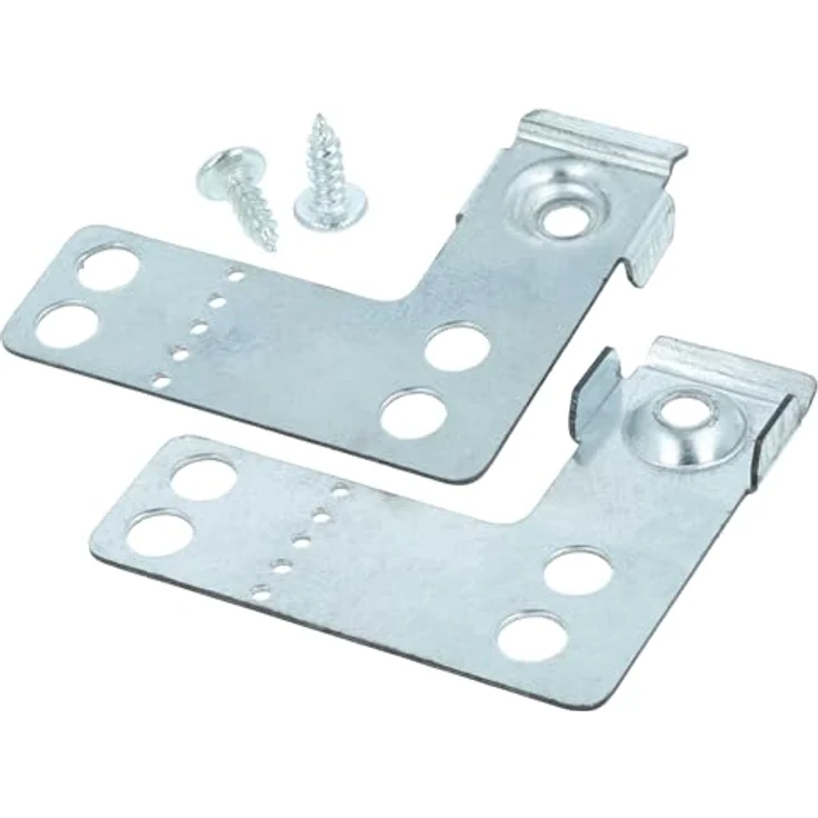 vhbw 2x Befestigungswinkel Ersatz für Bosch 00622622, Metall-Befestigungssatz für Geschirrspüler, silber, 8,1 x 6,1 x 0,8 cm – Bild 2