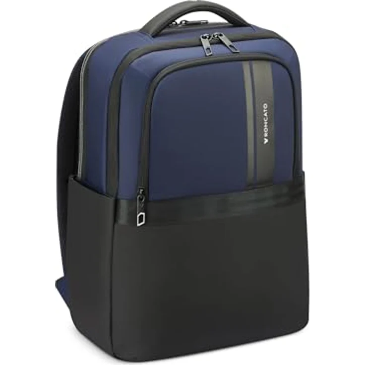 Roncato Metropolitan Business-Rucksack, 38 cm mit Laptopfach, blau, 100% Polyester, 28 cm x 13 cm x 38 cm – Bild 2