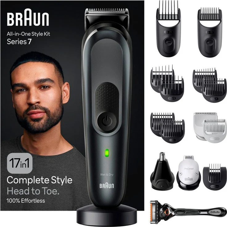Braun Haarschneider All-In-One Styling Set MGK7491, 17-in-1 Barttrimmer, Wasserdicht – Bild 1