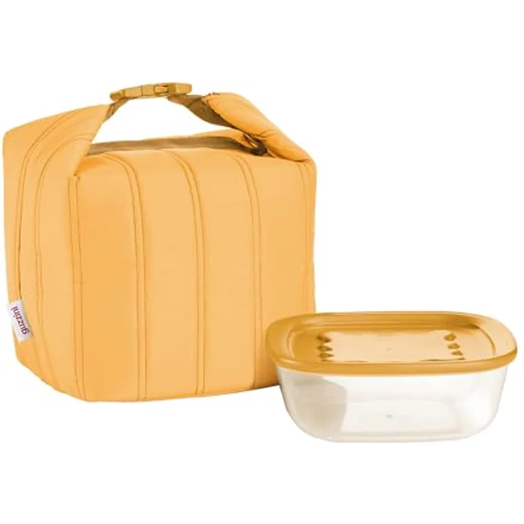 Guzzini Handy Bio Kühlbox, Isoliertasche mit luftdichtem Behälter, Mango yellow, kompakt und modern – Bild 1