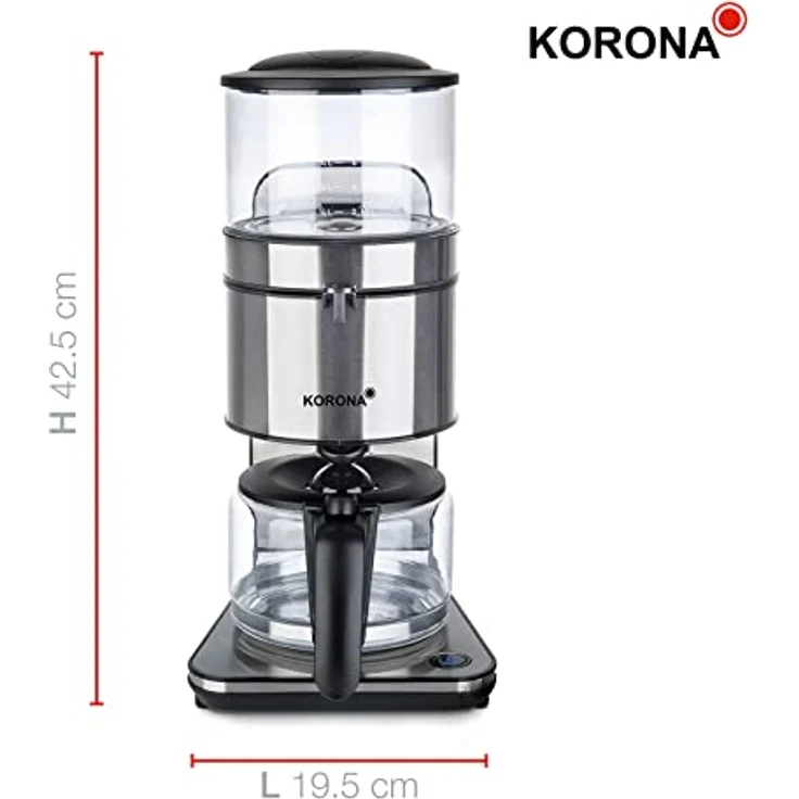 Korona 10295 Kaffeemaschine, Pour-over-Verfahren, zwei Heizsysteme, Edelstahl – Bild 6