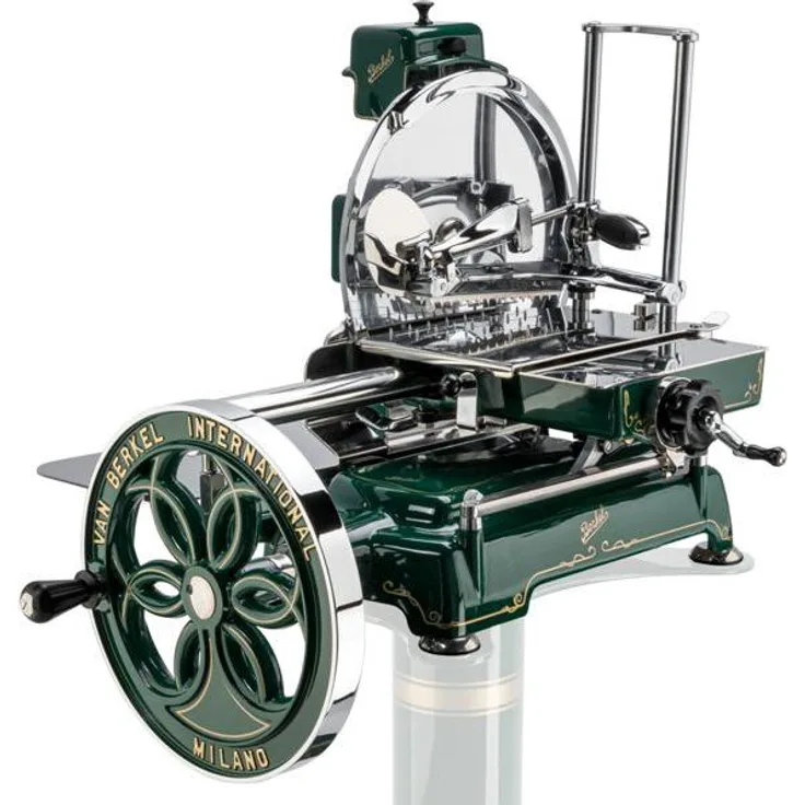 Berkel Volano B114 british racing green Aufschnittmaschine, Aluminium / Edelstahl, 319 mm Messer-Durchmesser, Grün