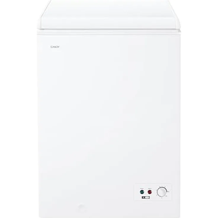Candy CCHH 100E Gefrierschrank, horizontal, 97 l, statische Technologie, 1 Korb, elektronische Steuerung, Temperaturanzeige, Alarm, Weiß