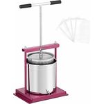 Royal Catering Manuelle Obstpresse Saftpresse Weinpresse Fruchtpresse Edelstahl / Eisen 12 L, Entsafter, Weiss, inkl. 5 Presstücher