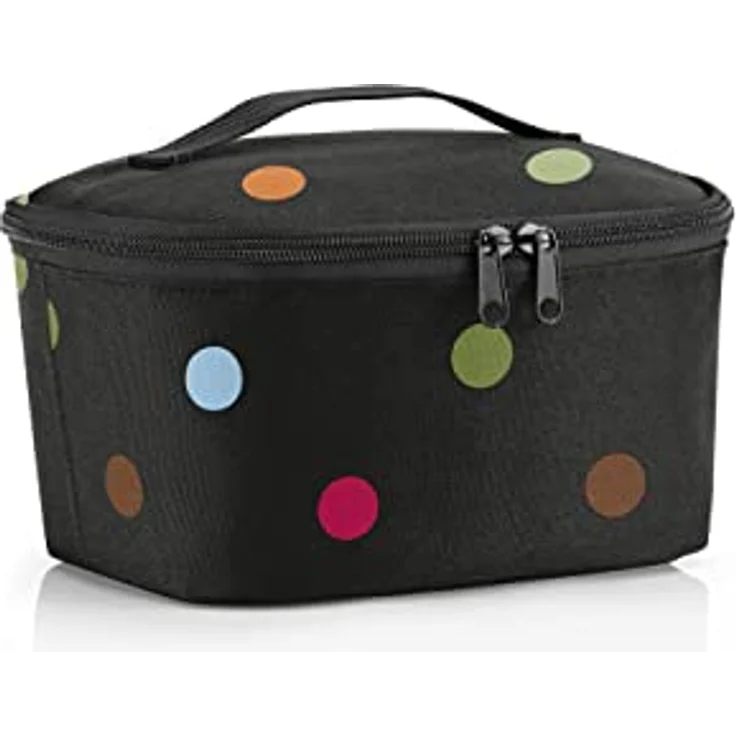 reisenthel coolerbag S Kühltasche, 2,5 L, 20 x 12 x 16 cm, pocket dots, schwarz – Bild 3