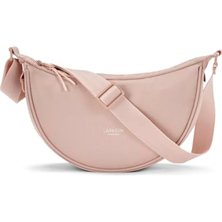 LARKSON Solveig Small Crossbody Bag, wasserabweisende Umhängetasche im Halbmond Design, rosa – Bild 1