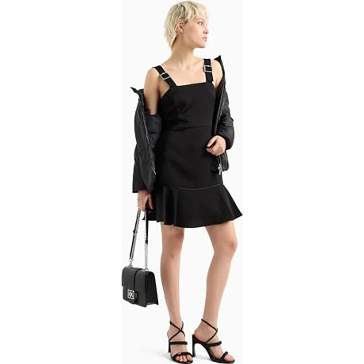ARMANI EXCHANGE Umhängetasche Jodie, Polyester mit verstellbarem Trageriemen und Reißverschlussfächern, schwarz – Bild 6