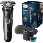 Philips Shaver Series 5000 – Elektrischer Nass- und Trockenrasierer für Herren mit ausklappbarem Trimmer, Reinigungsstation, Reinigungskartusche & Reiseetui (Modell S5898/50)