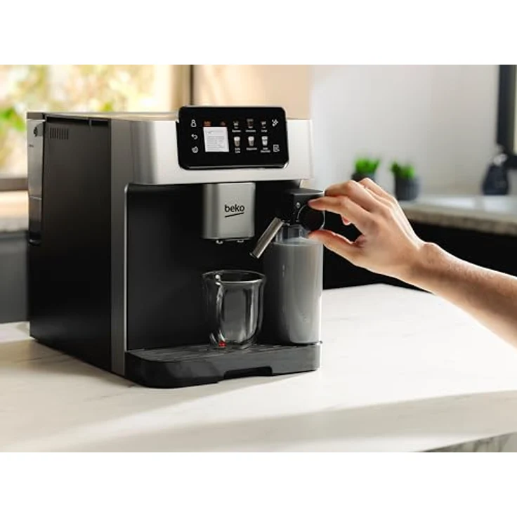 Beko CEG7348X, Kaffeevollautomat mit 18 Getränkemöglichkeiten, TFT-Farb-Touchscreen und Sprachsteuerung, Schwarz – Bild 8