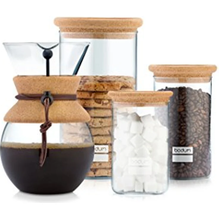 Bodum 11592-01S Pour Over Coffee Maker With Filter, Borosilicate Glass - 0.5 L, Black  – Bild 4