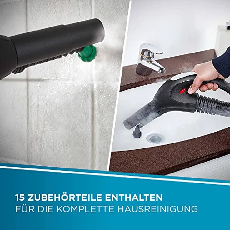 POLTI PVEU0085 FAV80 Dampfsauger, tötet und beseitigt 99,99% der Viren, Keime und Bakterien, Aluminium, grün – Bild 8