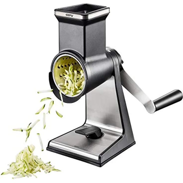 Original Gefu Trommelreibe TRANSFORMA 19080 - Raspeln im Handumdrehen dank LASER CUT Trommeln ? Profi Küchenhelfer