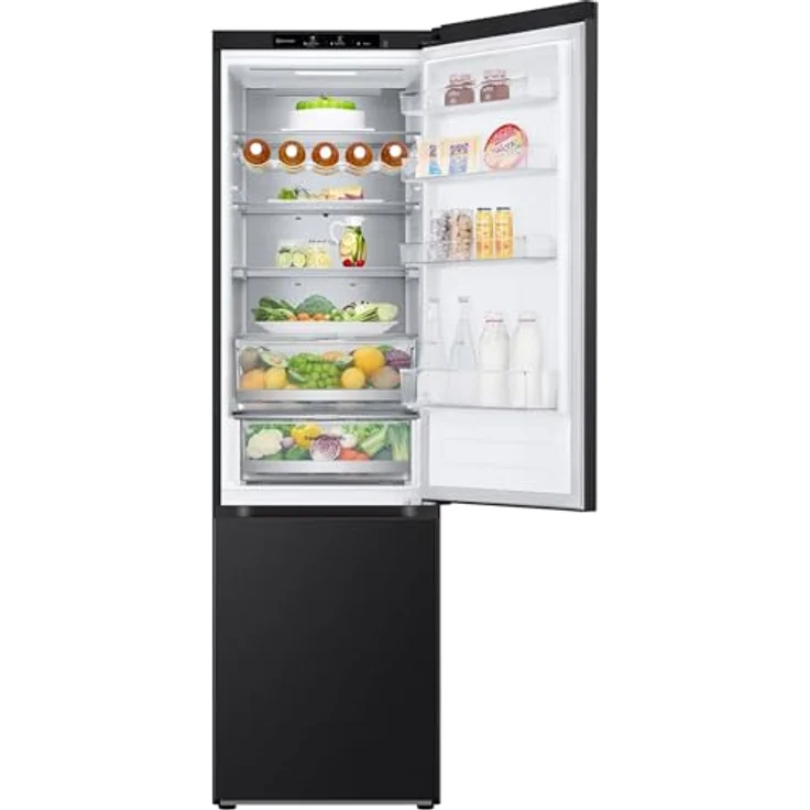 LG GBV7280BEV, Klasse B, 387 L, Kühl-/ Gefrierkombination mit Innendisplay, Frische Features, DoorCooling+, Variables Ablagefach für XXL-Stauraum, 59,5 x 67,6 x 203 cm ꟷ Essence Black Steel – Bild 3