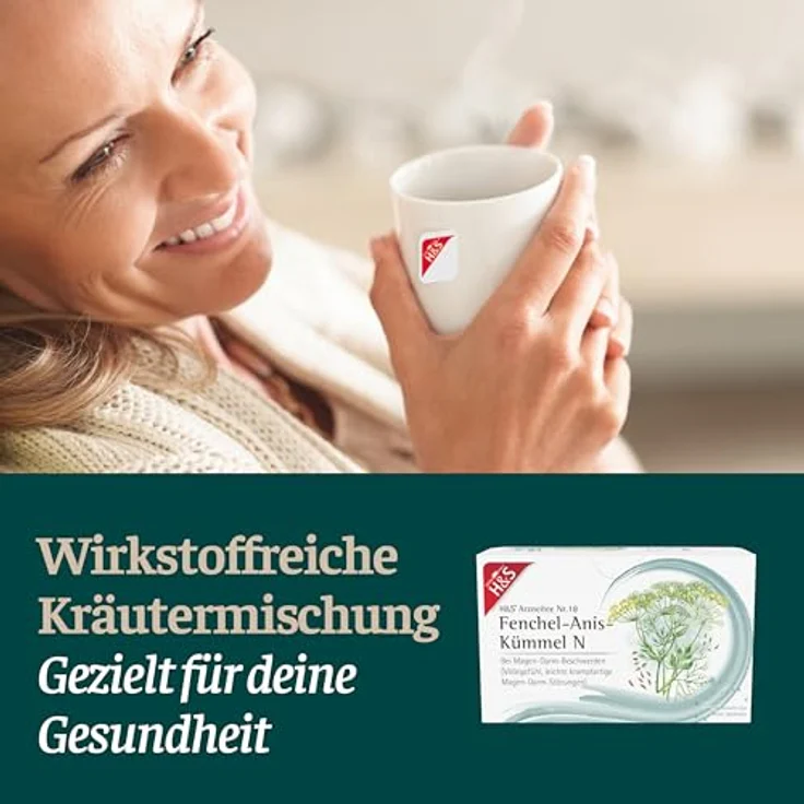 H&S Fenchel-Anis-Kümmel N Filterbeutel, 20x2 g, zur Behandlung von Magen-Darm-Beschwerden – Bild 4