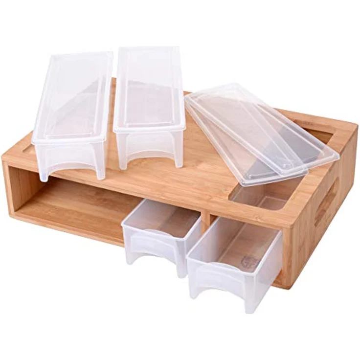 GRÄWE Bambus Schneidbrett mit Auffangschalen 40 x 27 x 9 cm Rechtshänder – Bild 3