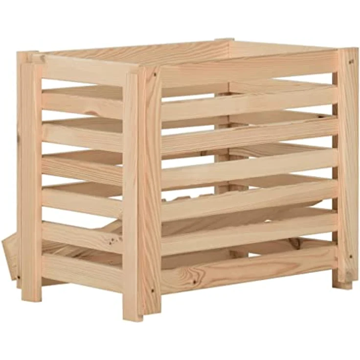vidaXL Kiefernholz Massiv Kartoffelkiste Universalkiste für Lebensmittel 60x40x50cm, robust und stapelbar – Bild 5