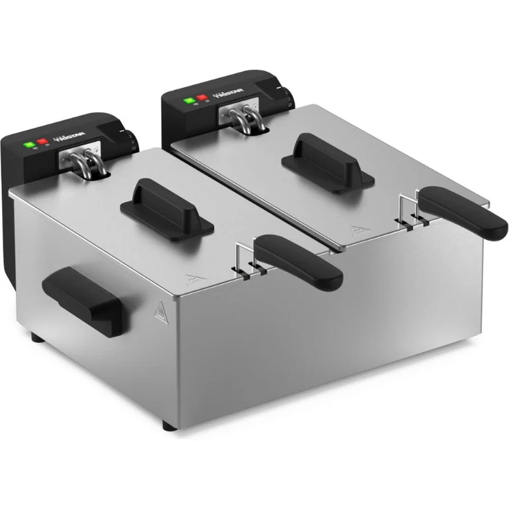 Tristar FR-9342, Öl Fritteuse mit 3600 Watt Leistung und 6 Liter Behältervolumen, Edelstahl schwarz