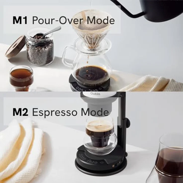 OutIn Claro Tragbare Kaffeewaage mit Timer, Digitale Espresso Waage 2kg/0,1g für Pour Over & Kaffeezubereitung, Inklusive Schutztasche, Wiederaufladbare Küchenwaage mit präzisem Wiegen – Bild 5