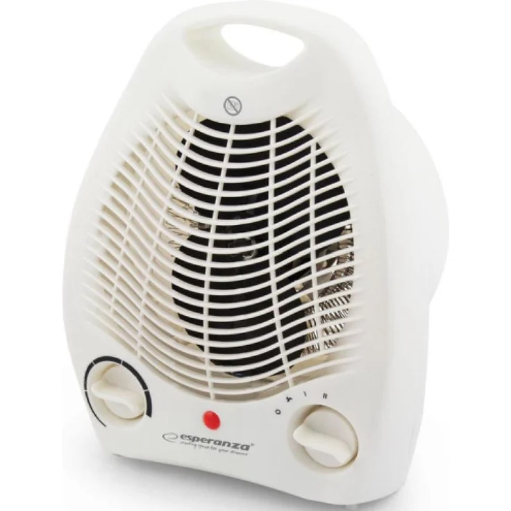 Esperanza TERMOWENTYLATOR GOBI EHH011, Heizlüfter 1000/2000W mit Überhitzungsschutz, Weiss